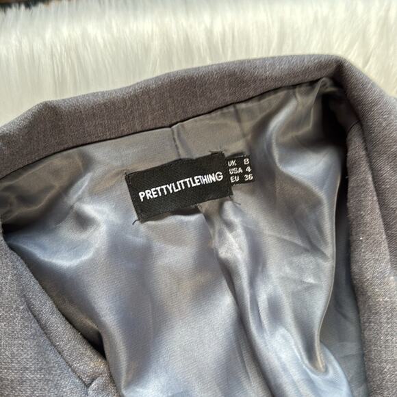 Pretty Little Thing Charcoal Tailored Oversized Dad Blazer - Picture 5 of 9